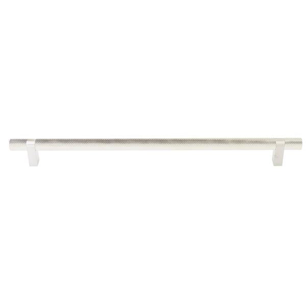 Emtek - Select Bar Appliance Pull 18 Inch C-C, Rectangular Bar Stem, Knurled Bar