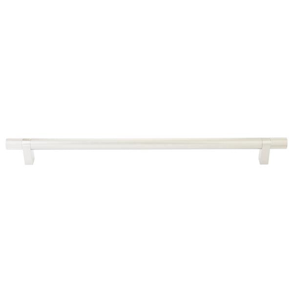 Emtek - Select Bar Appliance Pull 18 Inch C-C, Rectangular Bar Stem, Knurled Bar