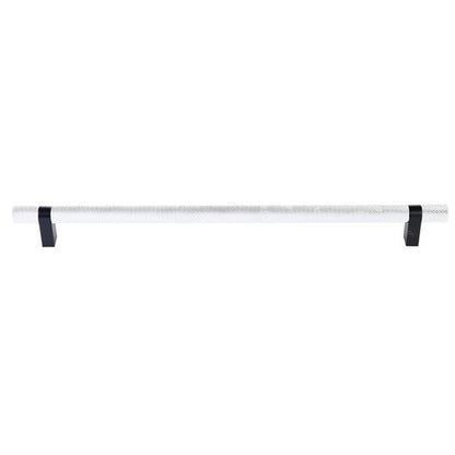 Emtek - Select Bar Appliance Pull 18 Inch C-C, Rectangular Bar Stem, Knurled Bar