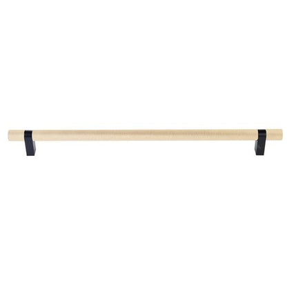 Emtek - Select Bar Appliance Pull 18 Inch C-C, Rectangular Bar Stem, Knurled Bar