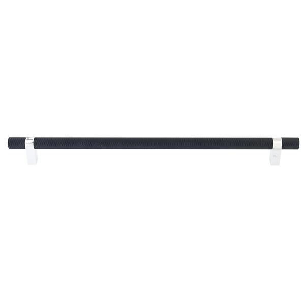 Emtek - Select Bar Appliance Pull 18 Inch C-C, Rectangular Bar Stem, Knurled Bar
