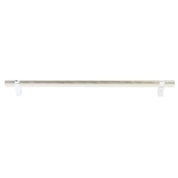 Emtek - Select Bar Appliance Pull 18 Inch C-C, Rectangular Bar Stem, Knurled Bar