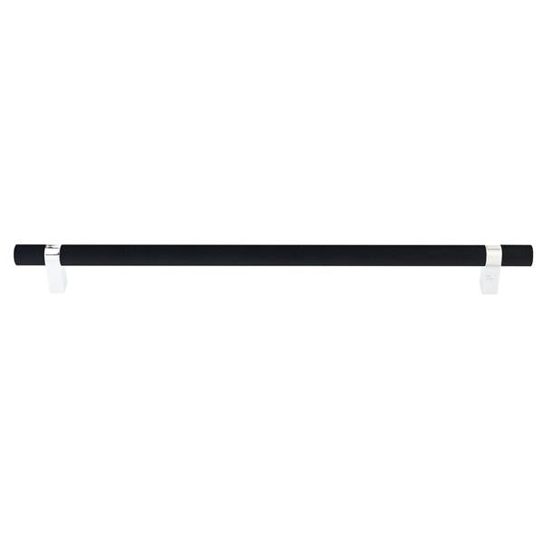 Emtek - Select Bar Appliance Pull 18 Inch C-C, Rectangular Bar Stem, Knurled Bar