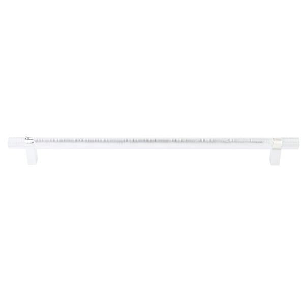 Emtek - Select Bar Appliance Pull 18 Inch C-C, Rectangular Bar Stem, Knurled Bar
