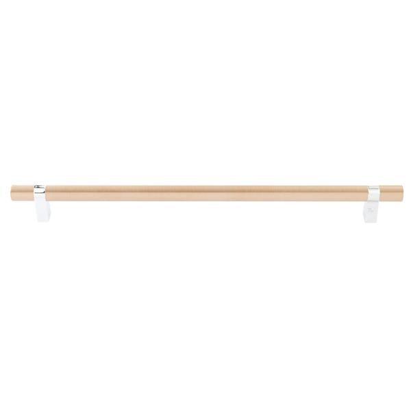 Emtek - Select Bar Appliance Pull 18 Inch C-C, Rectangular Bar Stem, Smooth Bar