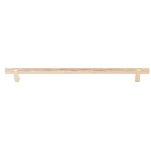 Emtek - Select Bar Appliance Pull 18 Inch C-C, Rectangular Bar Stem, Knurled Bar
