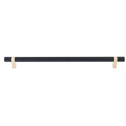 Emtek - Select Bar Appliance Pull 18 Inch C-C, Rectangular Bar Stem, Knurled Bar