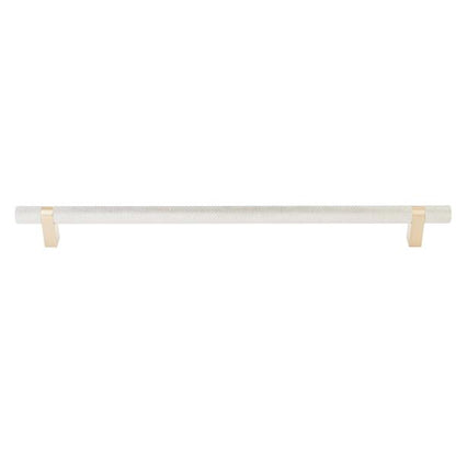 Emtek - Select Bar Appliance Pull 18 Inch C-C, Rectangular Bar Stem, Knurled Bar