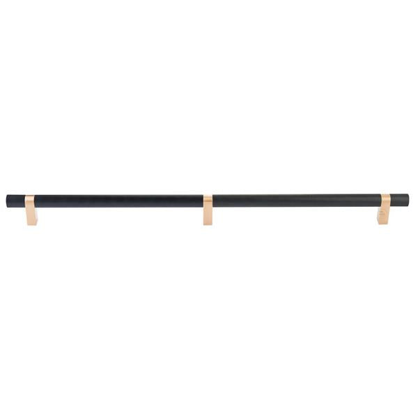 Emtek - Select Bar Appliance Pull 24 Inch C-C, Rectangular Bar Stem, Knurled Bar