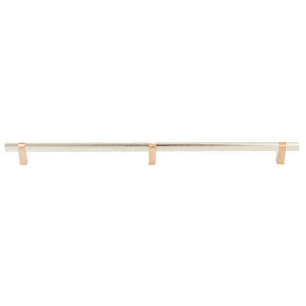 Emtek - Select Bar Appliance Pull 24 Inch C-C, Rectangular Bar Stem, Knurled Bar