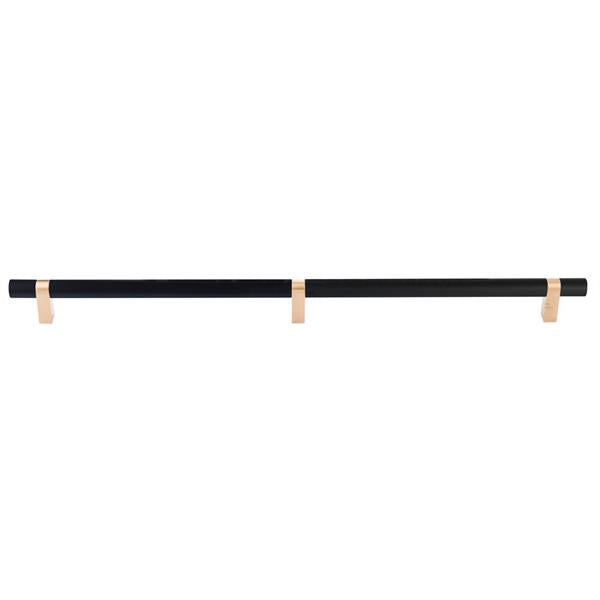Emtek - Select Bar Appliance Pull 24 Inch C-C, Rectangular Bar Stem, Knurled Bar