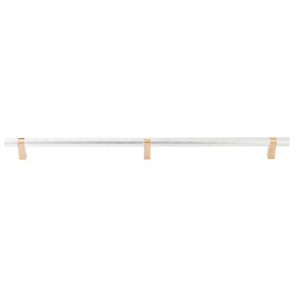 Emtek - Select Bar Appliance Pull 24 Inch C-C, Rectangular Bar Stem, Knurled Bar