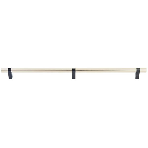 Emtek - Select Bar Appliance Pull 24 Inch C-C, Rectangular Bar Stem, Knurled Bar