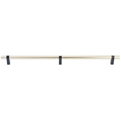 Emtek - Select Bar Appliance Pull 24 Inch C-C, Rectangular Bar Stem, Knurled Bar