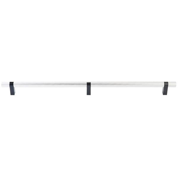 Emtek - Select Bar Appliance Pull 24 Inch C-C, Rectangular Bar Stem, Knurled Bar