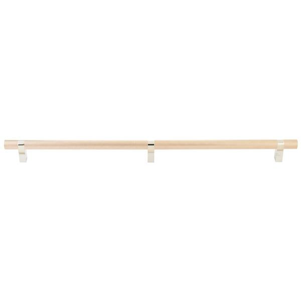 Emtek - Select Bar Appliance Pull 24 Inch C-C, Rectangular Bar Stem, Knurled Bar
