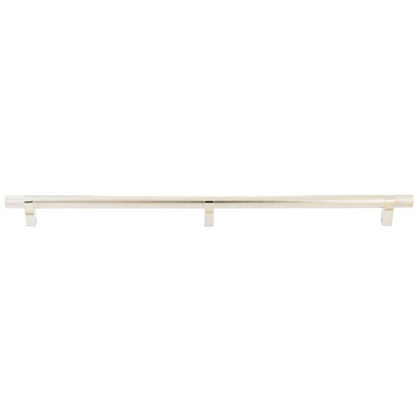Emtek - Select Bar Appliance Pull 24 Inch C-C, Rectangular Bar Stem, Knurled Bar