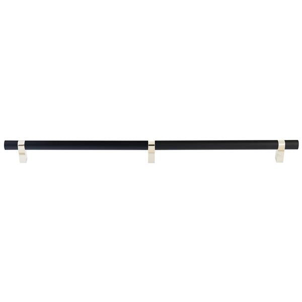 Emtek - Select Bar Appliance Pull 24 Inch C-C, Rectangular Bar Stem, Knurled Bar