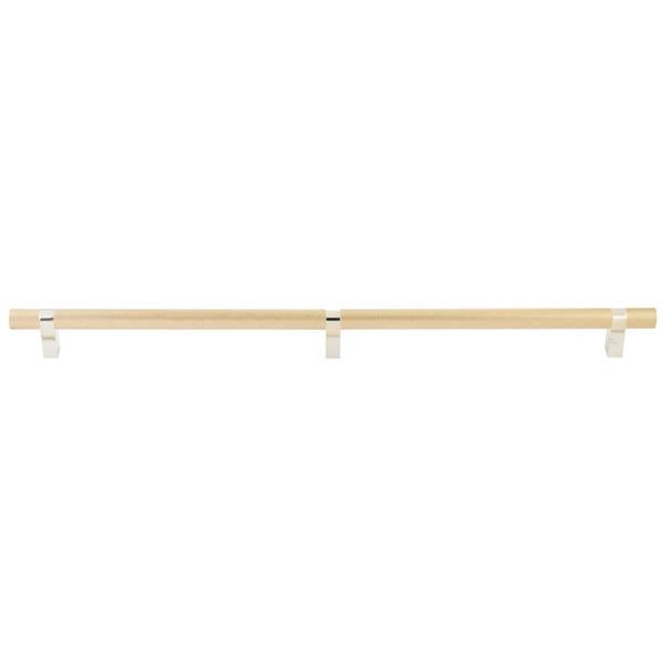 Emtek - Select Bar Appliance Pull 24 Inch C-C, Rectangular Bar Stem, Knurled Bar