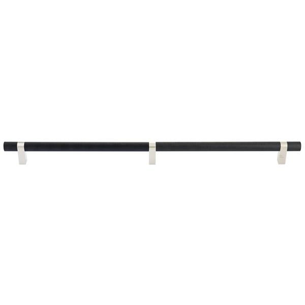 Emtek - Select Bar Appliance Pull 24 Inch C-C, Rectangular Bar Stem, Knurled Bar
