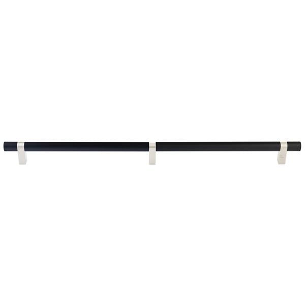 Emtek - Select Bar Appliance Pull 24 Inch C-C, Rectangular Bar Stem, Knurled Bar