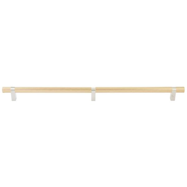 Emtek - Select Bar Appliance Pull 24 Inch C-C, Rectangular Bar Stem, Knurled Bar