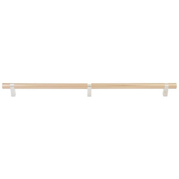 Emtek - Select Bar Appliance Pull 24 Inch C-C, Rectangular Bar Stem, Smooth Bar