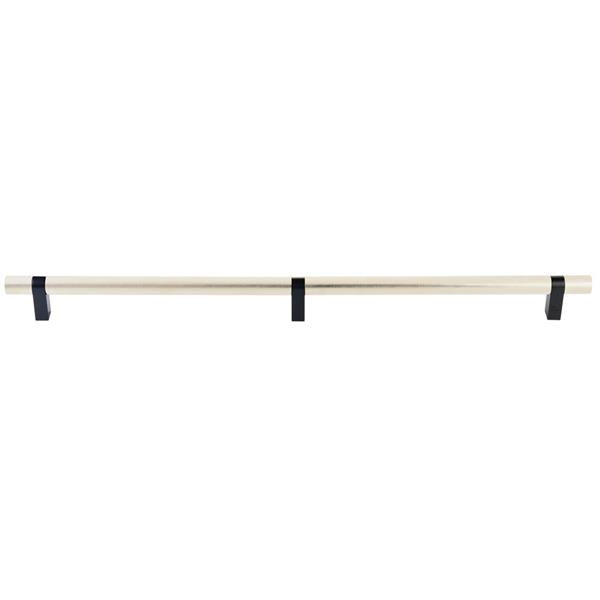 Emtek - Select Bar Appliance Pull 24 Inch C-C, Rectangular Bar Stem, Knurled Bar