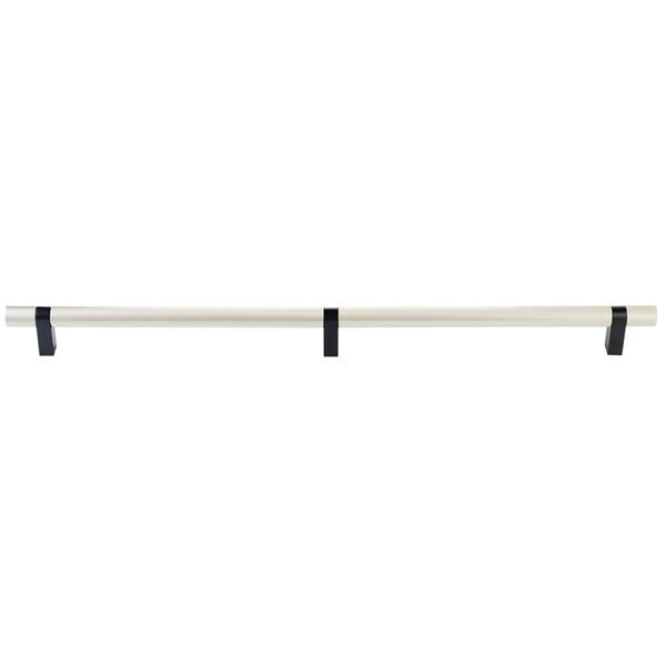 Emtek - Select Bar Appliance Pull 24 Inch C-C, Rectangular Bar Stem, Knurled Bar