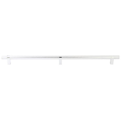 Emtek - Select Bar Appliance Pull 24 Inch C-C, Rectangular Bar Stem, Knurled Bar