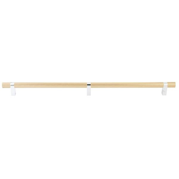 Emtek - Select Bar Appliance Pull 24 Inch C-C, Rectangular Bar Stem, Knurled Bar