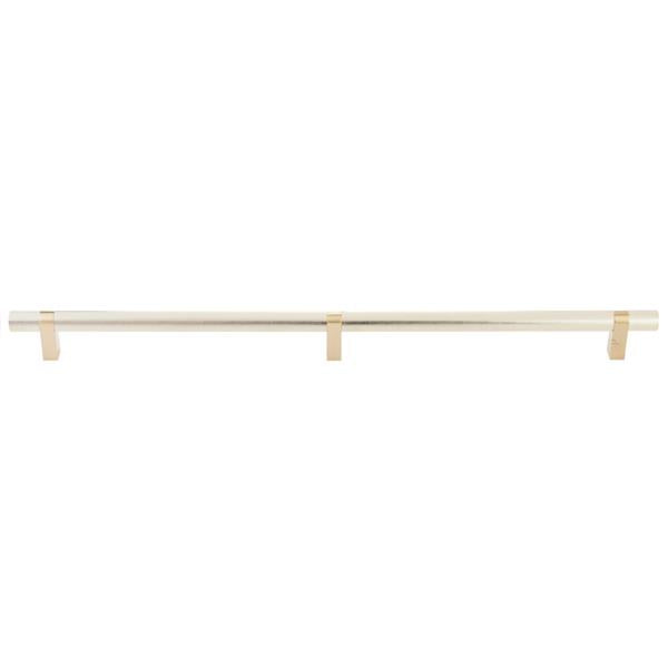 Emtek - Select Bar Appliance Pull 24 Inch C-C, Rectangular Bar Stem, Knurled Bar