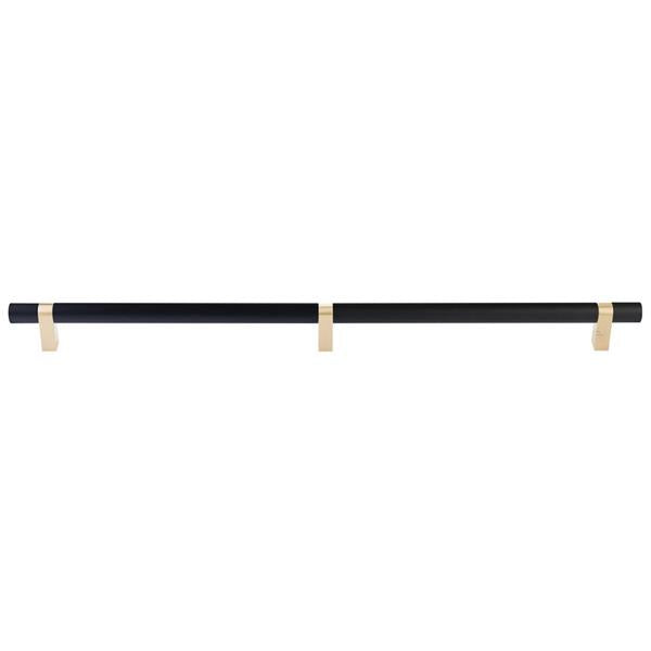 Emtek - Select Bar Appliance Pull 24 Inch C-C, Rectangular Bar Stem, Knurled Bar