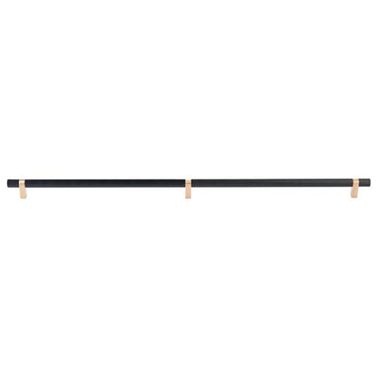 Emtek - Select Bar Appliance Pull 36 Inch C-C, Rectangular Bar Stem, Knurled Bar