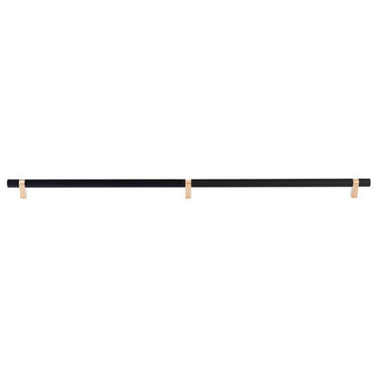 Emtek - Select Bar Appliance Pull 36 Inch C-C, Rectangular Bar Stem, Knurled Bar