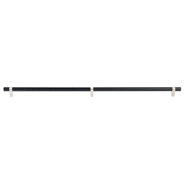 Emtek - Select Bar Appliance Pull 36 Inch C-C, Rectangular Bar Stem, Knurled Bar