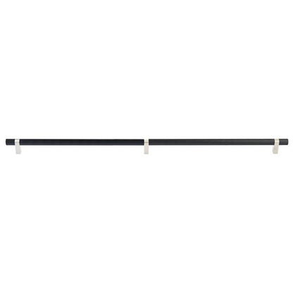 Emtek - Select Bar Appliance Pull 36 Inch C-C, Rectangular Bar Stem, Knurled Bar