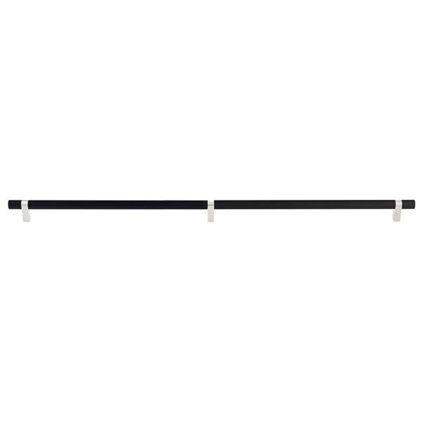 Emtek - Select Bar Appliance Pull 36 Inch C-C, Rectangular Bar Stem, Knurled Bar