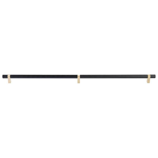 Emtek - Select Bar Appliance Pull 36 Inch C-C, Rectangular Bar Stem, Knurled Bar