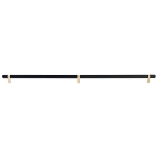 Emtek - Select Bar Appliance Pull 36 Inch C-C, Rectangular Bar Stem, Knurled Bar