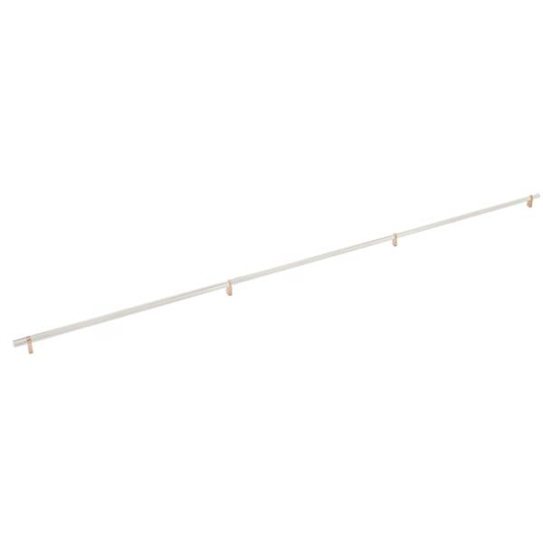Emtek - Select Bar Appliance Pull 54 Inch C-C, Rectangular Bar Stem, Knurled Bar
