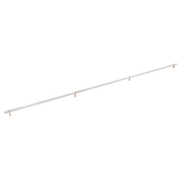 Emtek - Select Bar Appliance Pull 54 Inch C-C, Rectangular Bar Stem, Knurled Bar