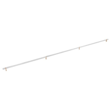 Emtek - Select Bar Appliance Pull 54 Inch C-C, Rectangular Bar Stem, Knurled Bar