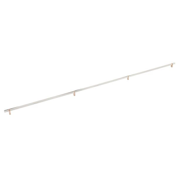 Emtek - Select Bar Appliance Pull 54 Inch C-C, Rectangular Bar Stem, Smooth Bar