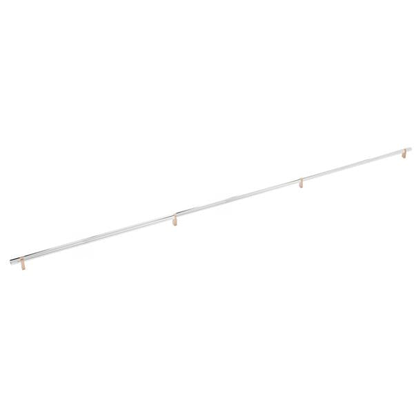 Emtek - Select Bar Appliance Pull 54 Inch C-C, Rectangular Bar Stem, Smooth Bar