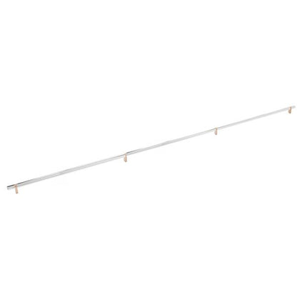 Emtek - Select Bar Appliance Pull 54 Inch C-C, Rectangular Bar Stem, Smooth Bar