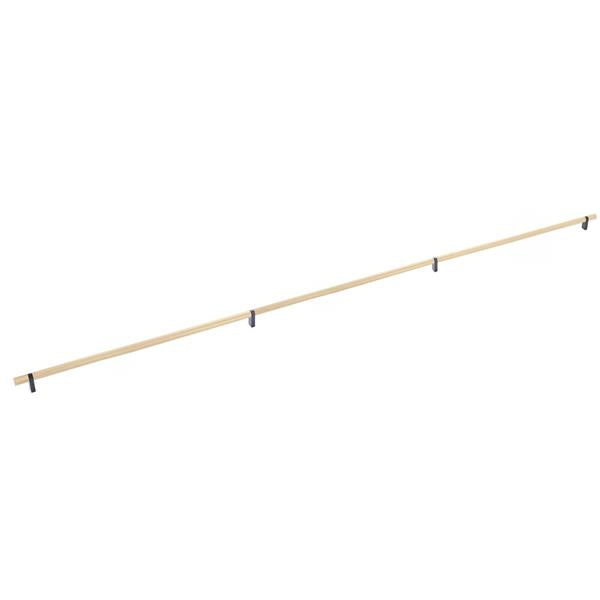 Emtek - Select Bar Appliance Pull 54 Inch C-C, Rectangular Bar Stem, Knurled Bar