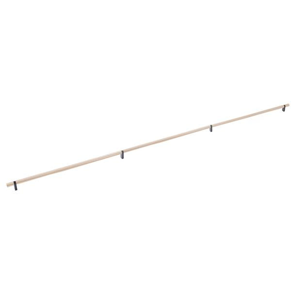 Emtek - Select Bar Appliance Pull 54 Inch C-C, Rectangular Bar Stem, Smooth Bar