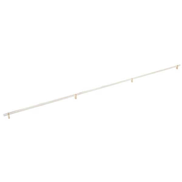 Emtek - Select Bar Appliance Pull 54 Inch C-C, Rectangular Bar Stem, Knurled Bar