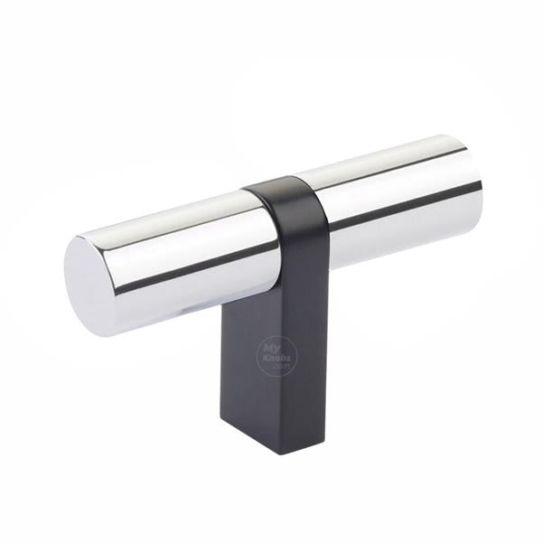 Emtek - Select Cabinet T-Knob 2-1/4 Inch overall, Rectangular Bar Stem, Smooth Bar